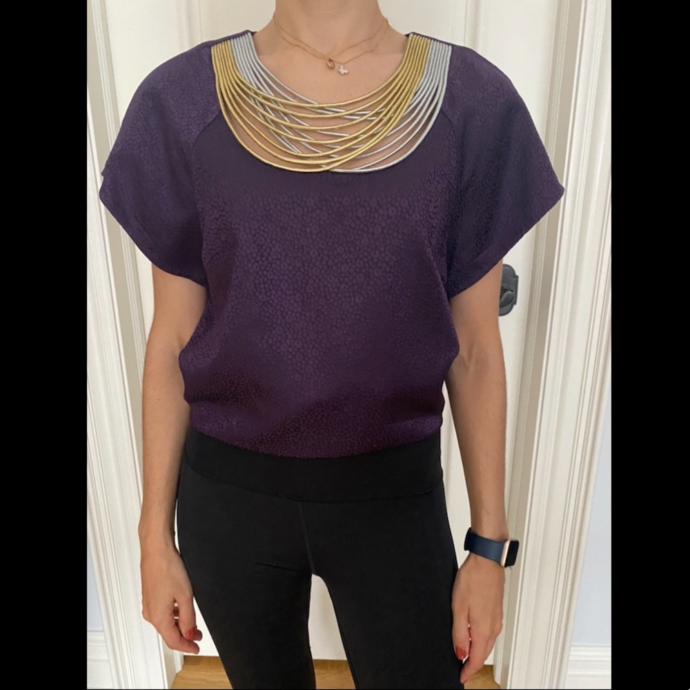 3.1 Philip Lim metallic accent top